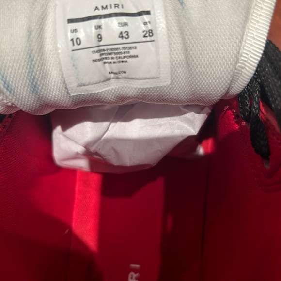 AMIRI Skeleton high top shoes sneaker streetwear red and black Amiri shoes - Picture 12 of 12